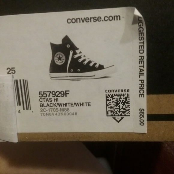 NWT ConverseVelvet Hi-tops 8.5 FinalPrice - Picture 6 of 6